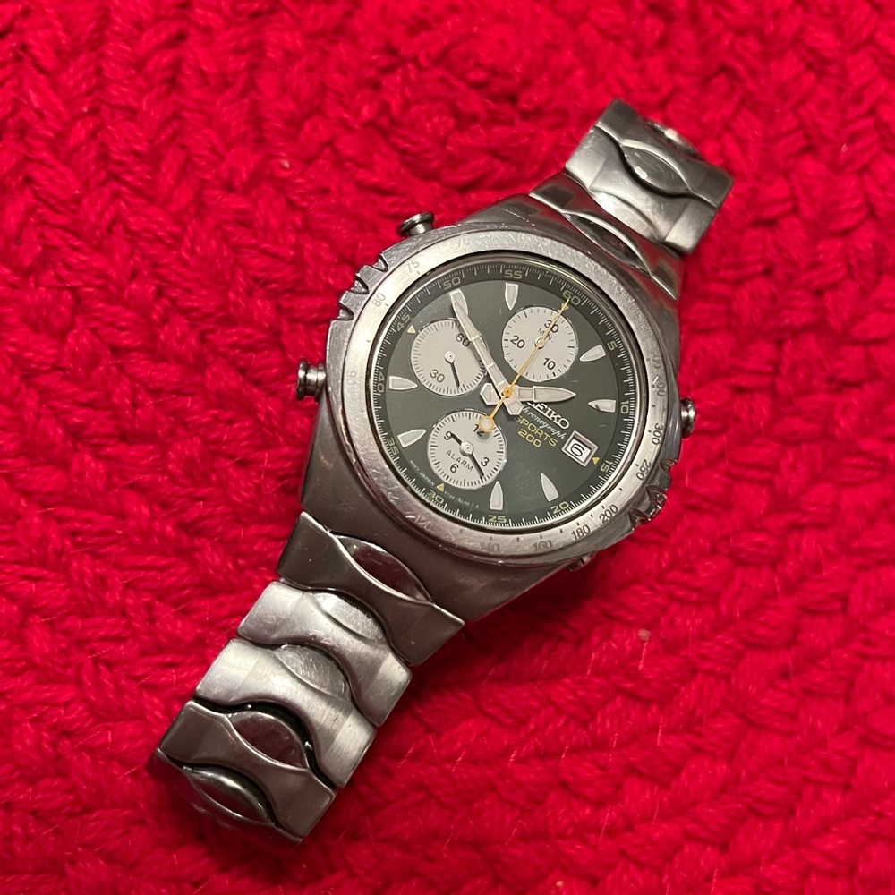 Seiko Macchina Sportiva By Giugiaro 7T32-6H60 Men’s Watch - Highly Collectible! - Picture 4 of 10